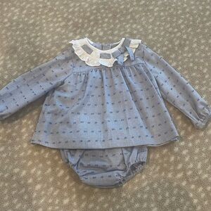 Bella Bliss Swiss dot chambray set | 18 months